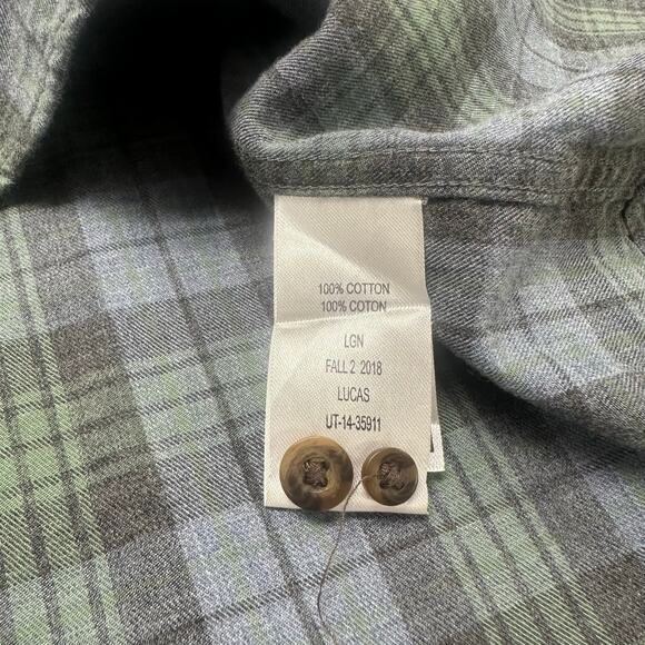 UNTUCKit Tartan Plaid Green Blue Mens 3XL Long Sleeve Chest Pocket Button Shirt - Picture 5 of 8